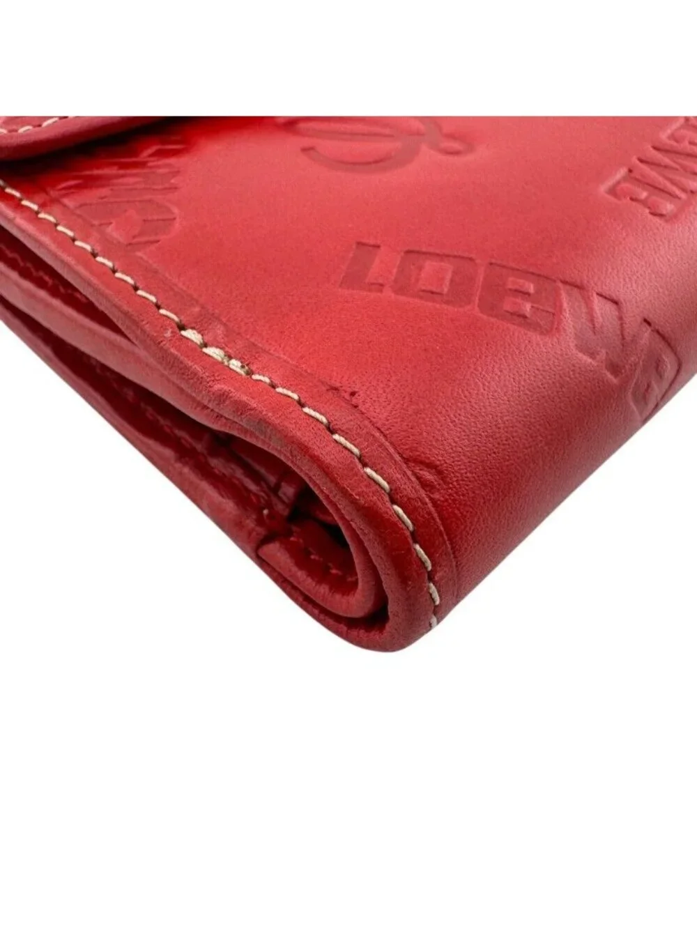 Loewe Logo Icon Anagram Leather Compact Wallet Bifold